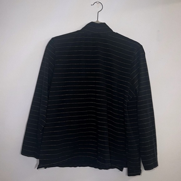 Talbots Cotton Navy Stripe Mock Turtleneck 1X - Picture 4 of 4